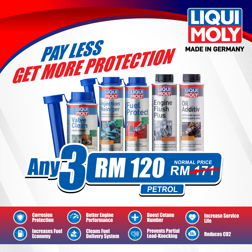 Liqui Moly Petrol Additive Set Choose any 3 additives to protect & clean