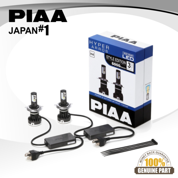 PIAA HYPER ARROS LEH140E Head & Fog Lamp 6000K H4 LED Bulb Kit