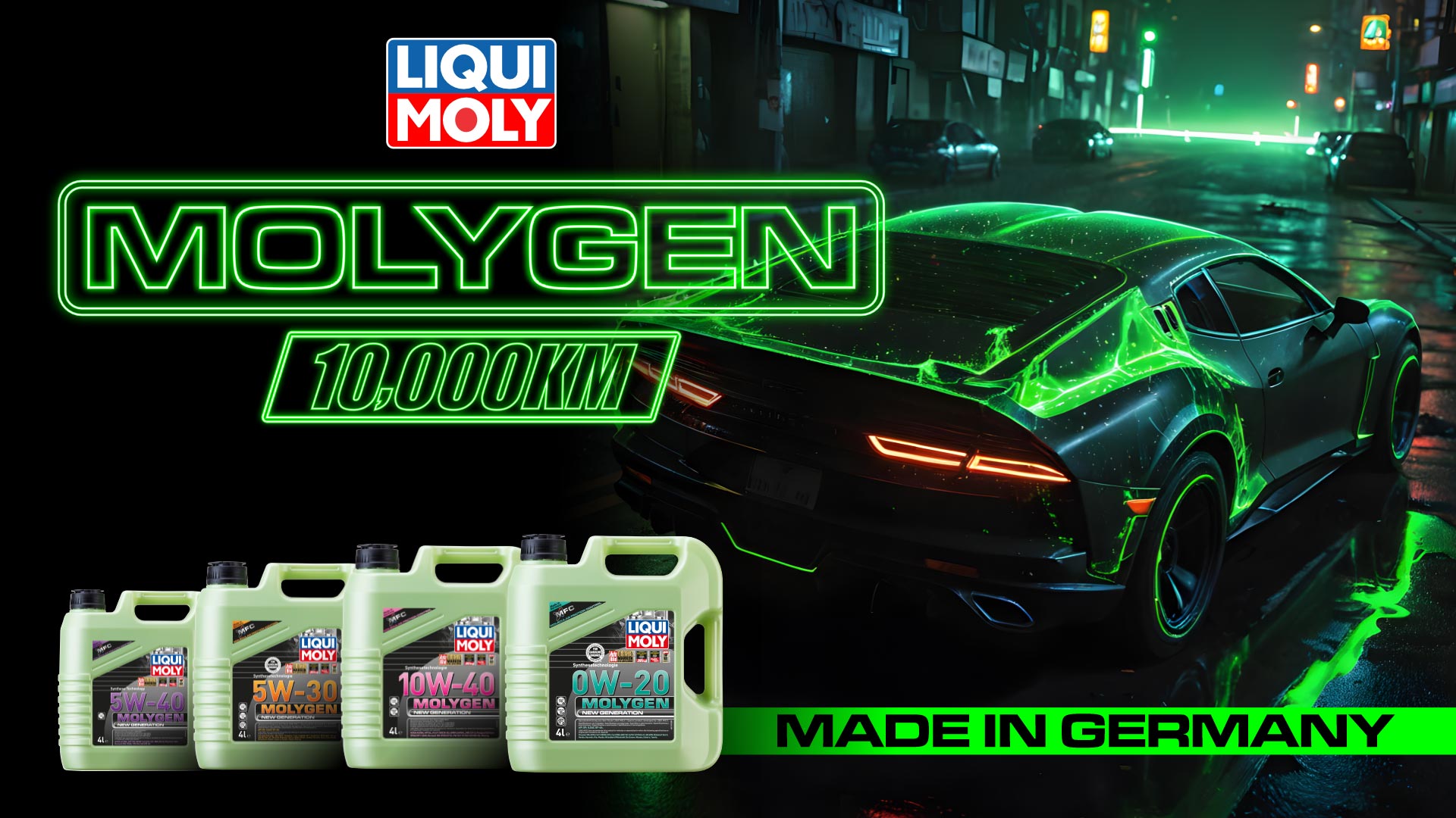LIQUI MOLY MOLYGEN ENGINE OIL - 10,000KM